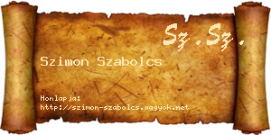 Szimon Szabolcs névjegykártya