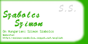 szabolcs szimon business card